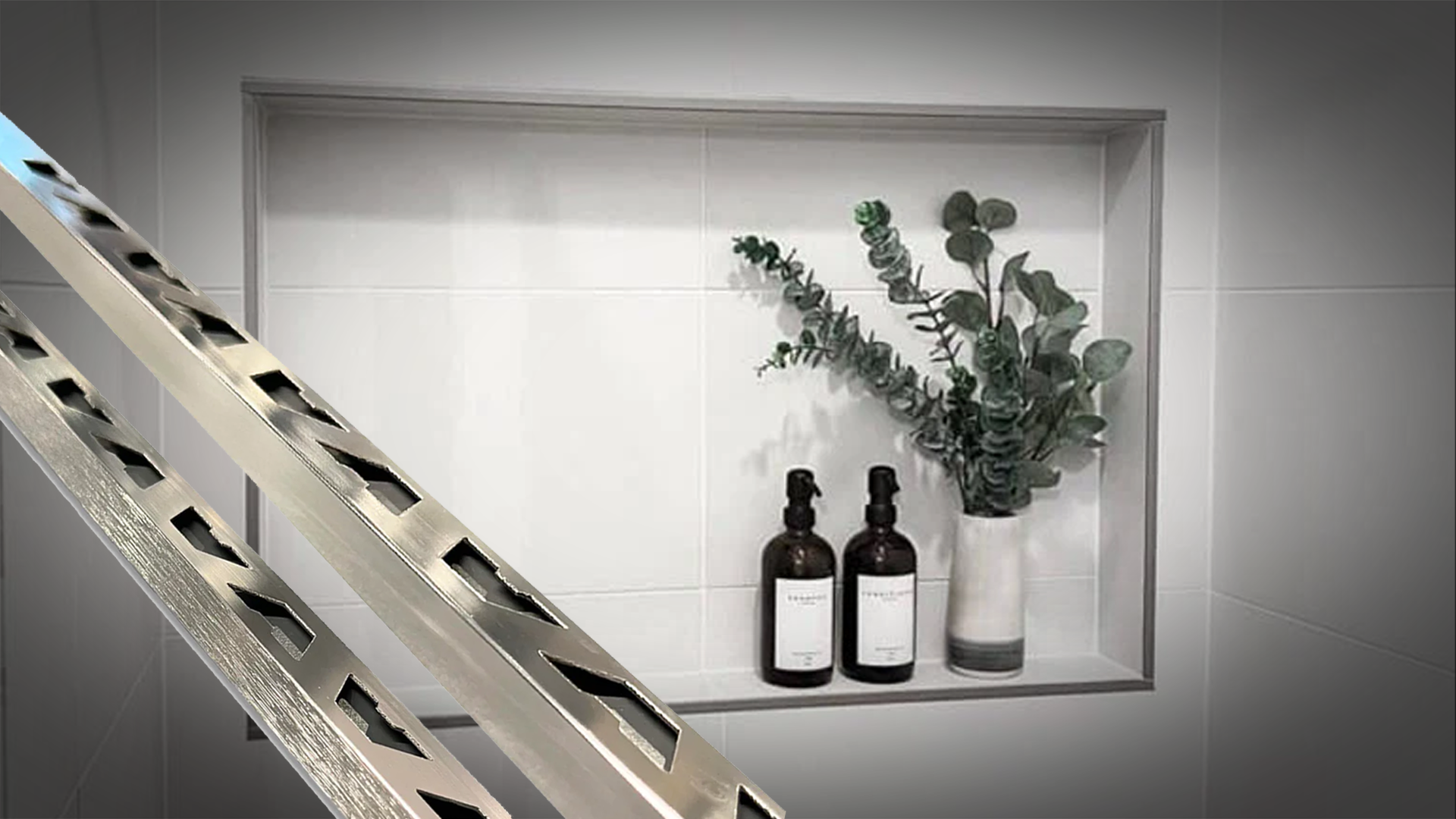 Chrome & Brushed Chrome Straight Edge Tile Trims