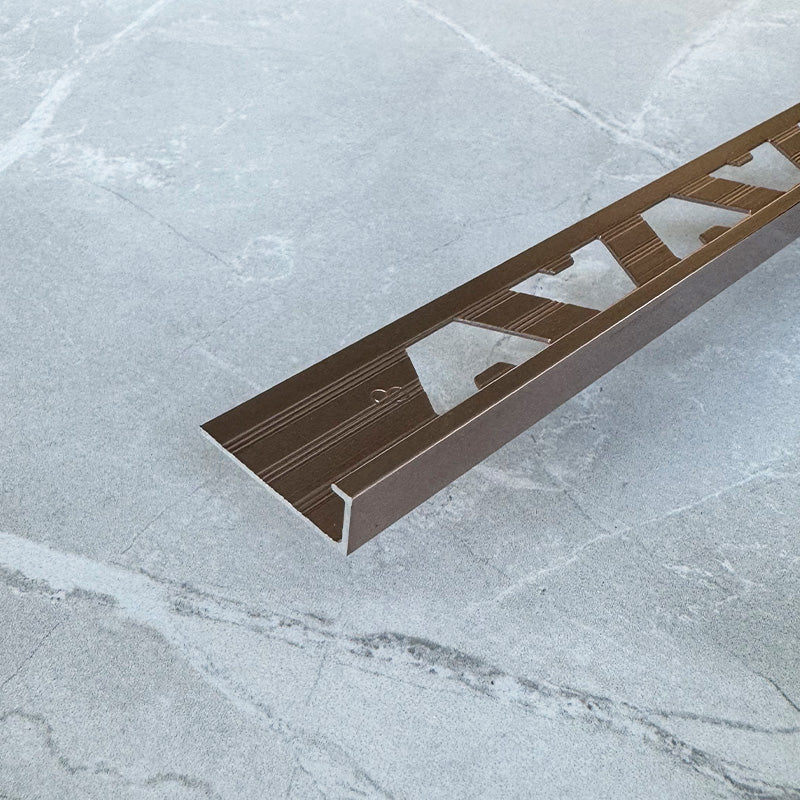 Tilers Trim 10mm Aluminium Straight Edge Tile Trim - Polished Copper Effect