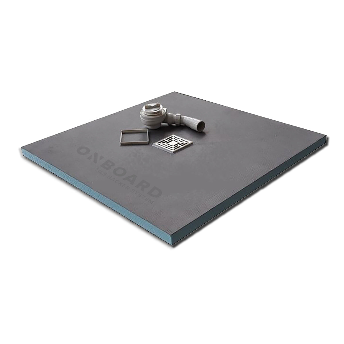 Onboard 100x100x2cm Tilable Wet Shower Tray - Square Drain