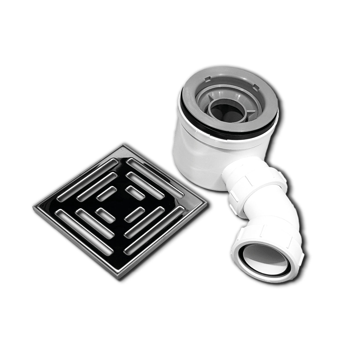 Onboard Tilable Wet Shower Tray Square Drain Trap