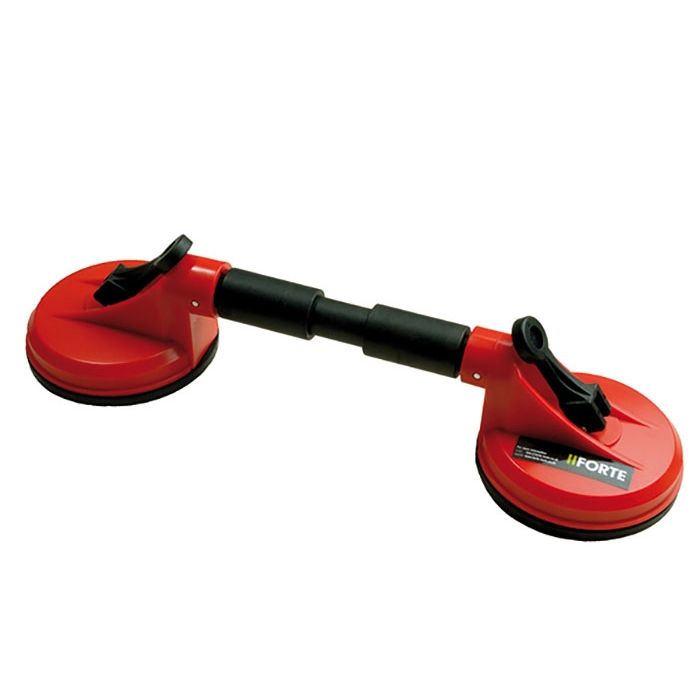 Forte Double Suction Cup Lifter 118mm Tile Glass Stone Heavy Duty Vacuum Handle