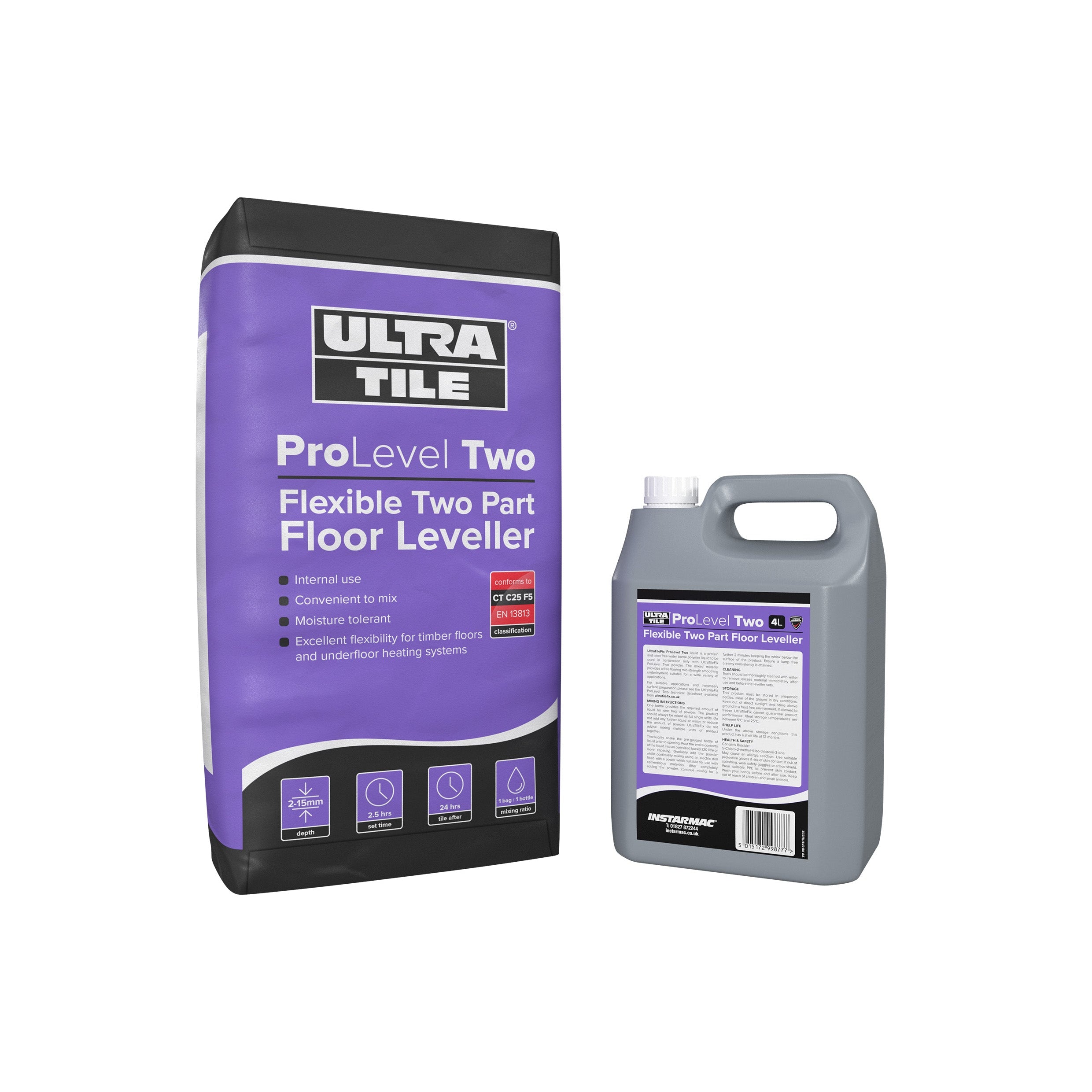 Ultratile ProLevel Two: Flexible Two Part Floor Leveller CT-CT25-F5 - 25kg
