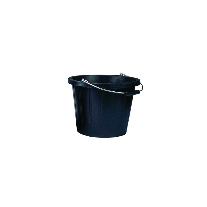 14 Litre PVC Bucket With Handle - Black