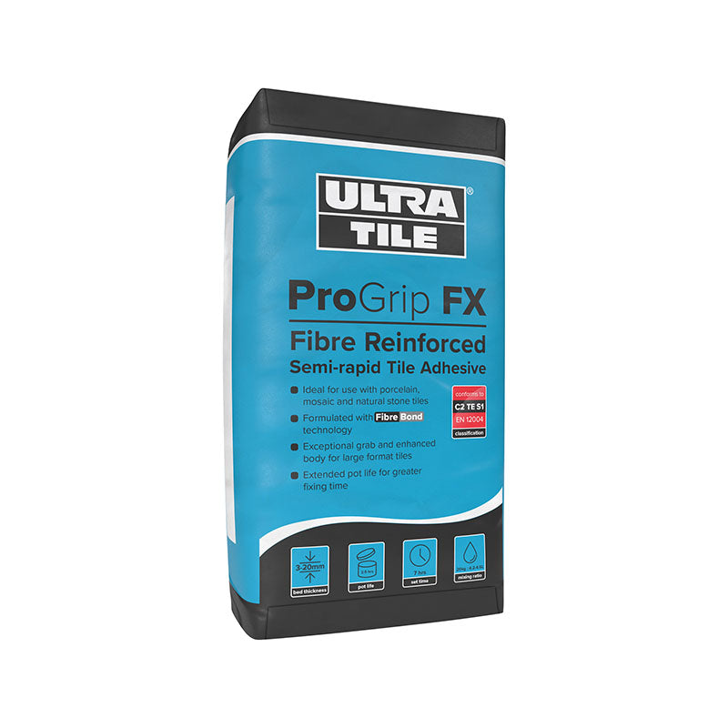 UltraTile ProGrip FX Fibre Reinforced Semi-Rapid White 20Kg