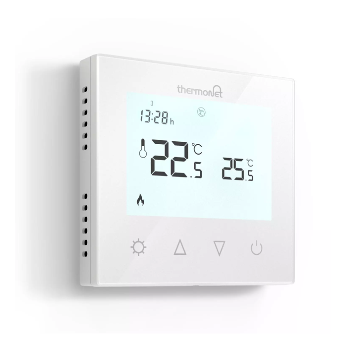 ThermoSphere 7.6iG Glass Programmable Thermostat - White