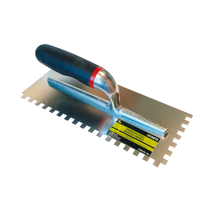 Forte Stainless Steel Notched Trowel - 8mm