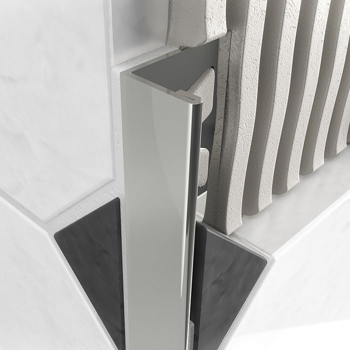 Tilers Trim - Stainless Steel Straight Edge 8mm