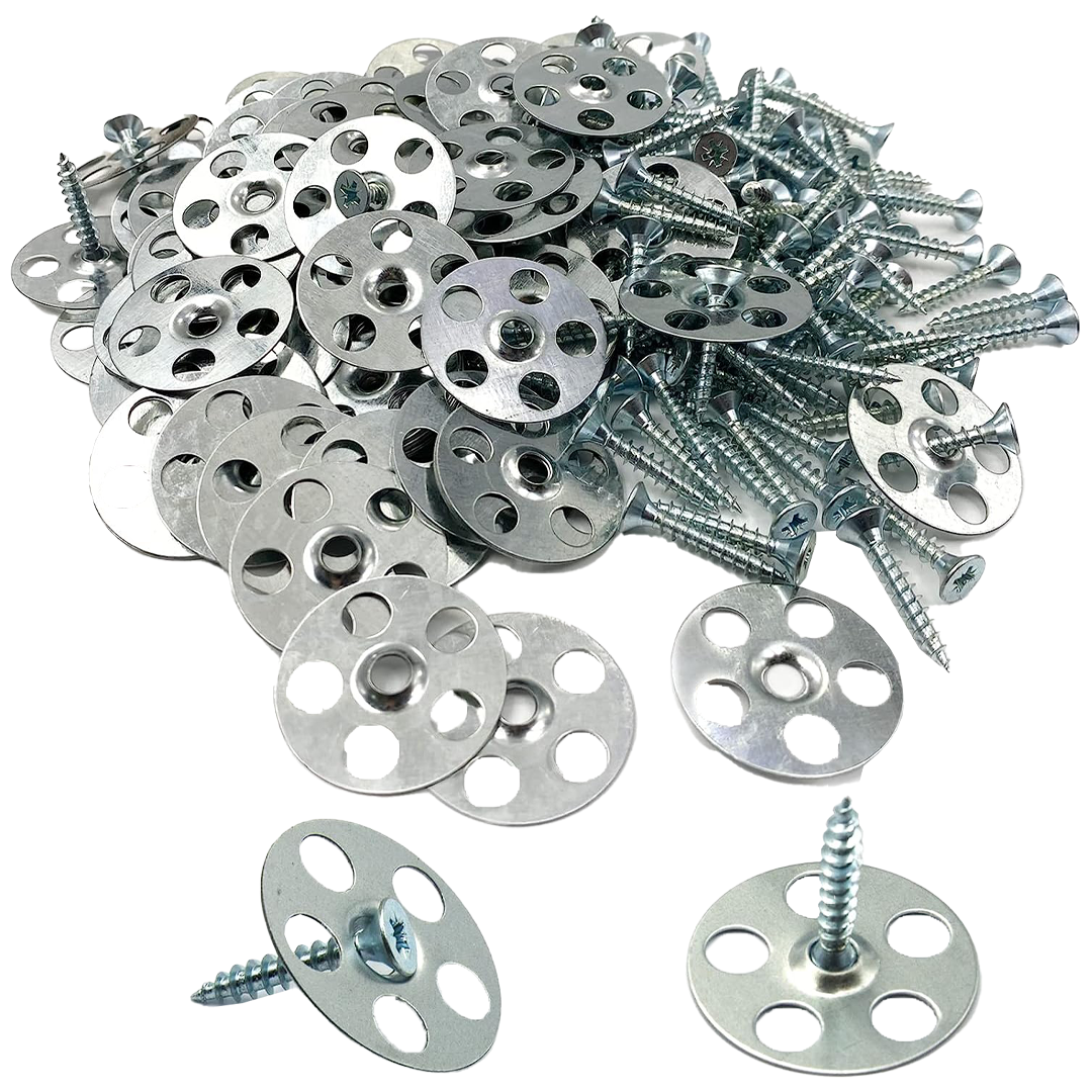 35mm Onboard Galvanised Fixing Washers & Screws (Combi Pack 100+100)