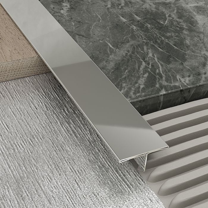 Tilers Trim - Stainless Steel Joint Cover Transition Profile 25mm