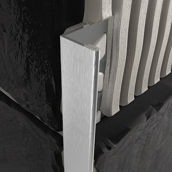 Tilers Trim Brushed Stainless Steel Straight Edge - 10mm