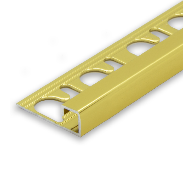 Progress Gold Aluminium Cube Edge - Brushed 10mm