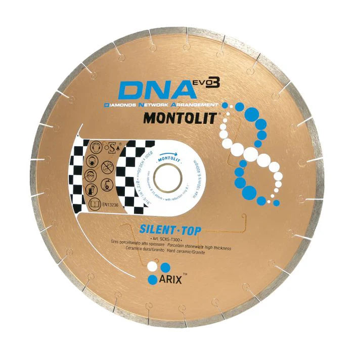 Montolit 200mm Diamond Blade Tile Disc SCXS-T Silenced Porcelain Ceramic Stone Cut