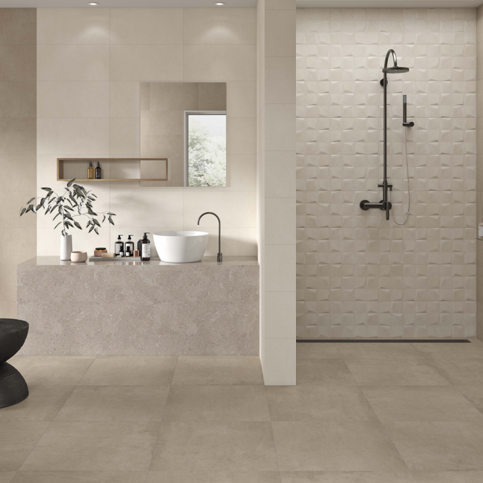 300x600mm Cement Floor & Wall Tile - Taupe