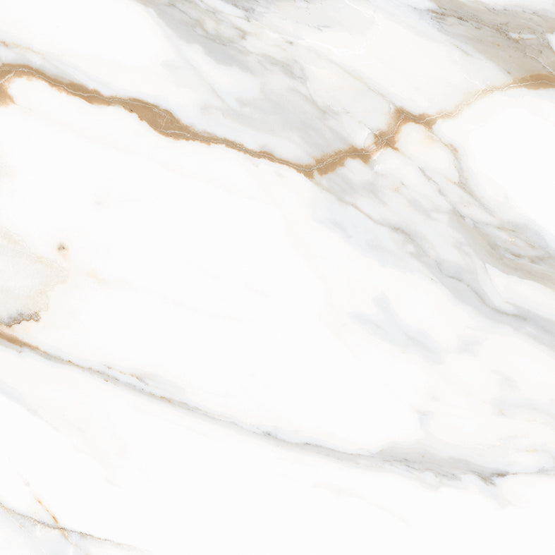 Cascade Marble - White/Gold - 608x608mm
