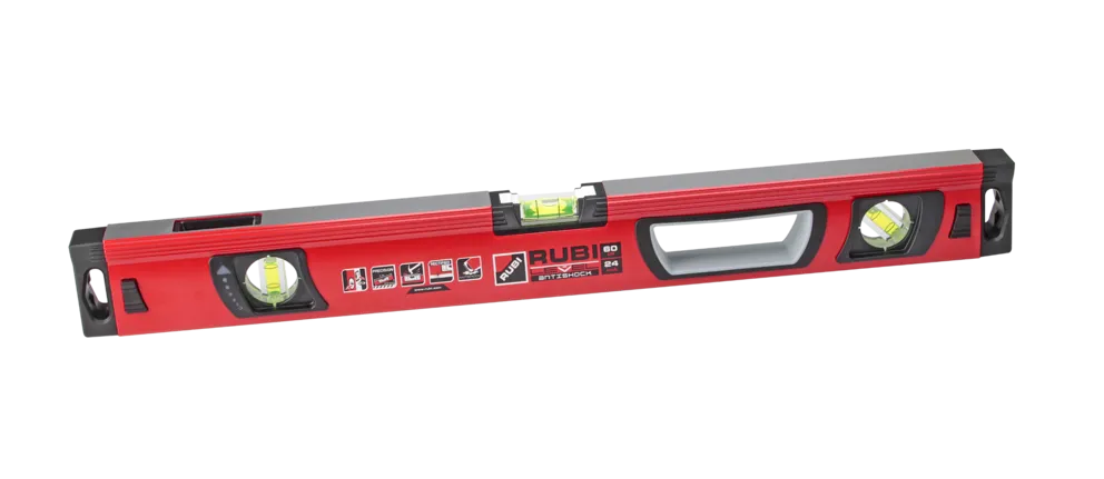 Rubi Rubilevel Antishock 800mm Spirit Level Aluminium Shock-Resistant Professional Tool