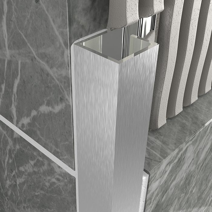 Tilers Trim Brushed Stainless Steel Cubec - 12mm
