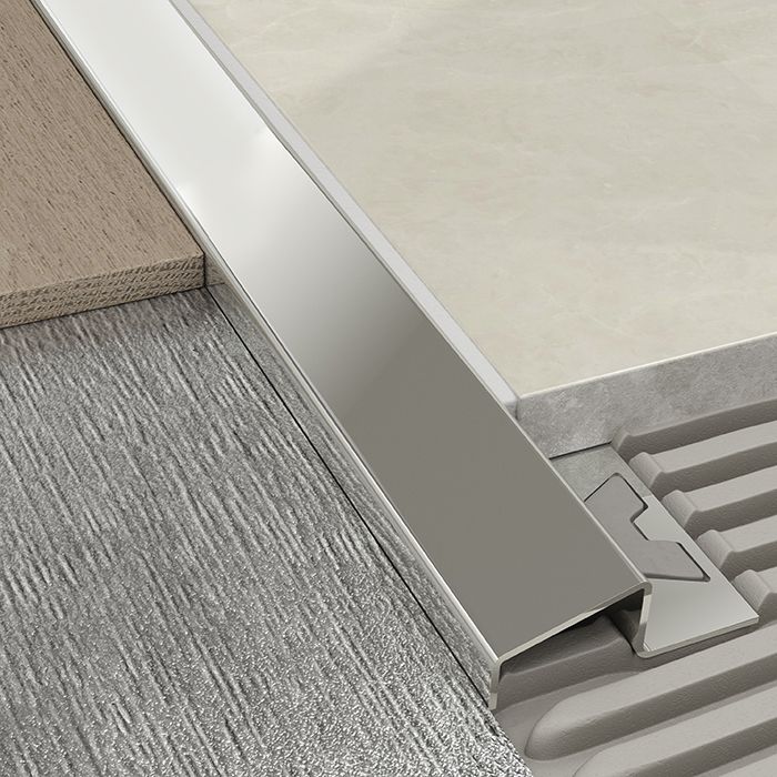 Tilers Trim - Stainless Steel Transition Profile 25mm
